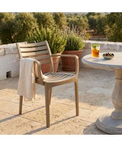 Cosma Poltrona Eveline Tortora in Polipropilene Impilabile 58.5x55.2x84cm
