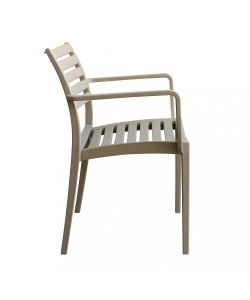 Cosma Poltrona Eveline Tortora in Polipropilene Impilabile 58.5x55.2x84cm