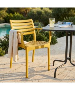 Cosma Poltrona Eveline Gialla in Polipropilene Impilabile 58.5x55.2x84 cm