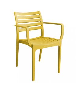 Cosma Poltrona Eveline Gialla in Polipropilene Impilabile 58.5x55.2x84 cm