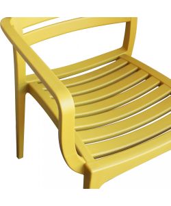 Cosma Poltrona Eveline Gialla in Polipropilene Impilabile 58.5x55.2x84 cm
