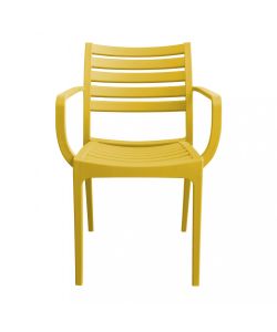 Cosma Poltrona Eveline Gialla in Polipropilene Impilabile 58.5x55.2x84 cm