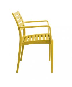 Cosma Poltrona Eveline Gialla in Polipropilene Impilabile 58.5x55.2x84 cm