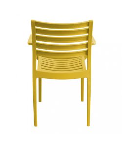 Cosma Poltrona Eveline Gialla in Polipropilene Impilabile 58.5x55.2x84 cm