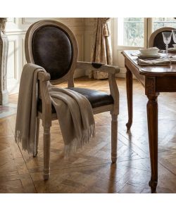 Cosma Poltrona Constance Ecopelle Nera 55x46x96 cm con Braccioli