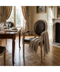 Cosma Poltrona Constance Ecopelle Nera 55x46x96 cm con Braccioli