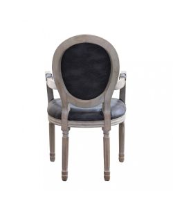 Cosma Poltrona Constance Ecopelle Nera 55x46x96 cm con Braccioli