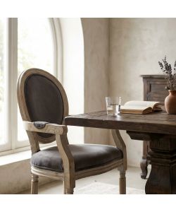 Cosma Poltrona Constance Velluto Taupe 55x46x96 cm con Braccioli