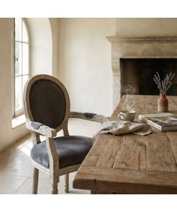 Cosma Poltrona Constance Velluto Taupe 55x46x96 cm con Braccioli