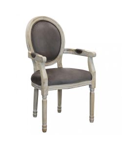 Cosma Poltrona Constance Velluto Taupe 55x46x96 cm con Braccioli