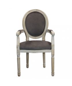Cosma Poltrona Constance Velluto Taupe 55x46x96 cm con Braccioli