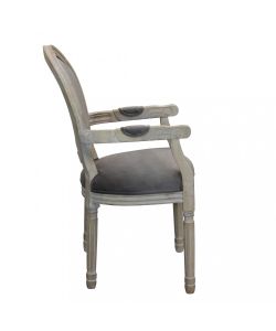 Cosma Poltrona Constance Velluto Taupe 55x46x96 cm con Braccioli