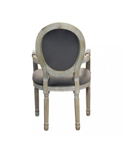 Cosma Poltrona Constance Velluto Taupe 55x46x96 cm con Braccioli