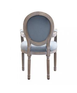 Cosma Poltrona Constance Velluto Grigio 55x46x96 cm con Braccioli