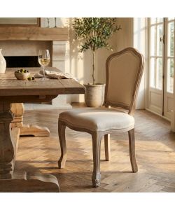 Cosma Sedia Charlene Beige in Tessuto Legno 52x50x100 cm Senza Braccioli