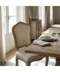 Cosma Sedia Charlene Beige in Tessuto Legno 52x50x100 cm Senza Braccioli