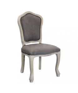 Cosma Sedia in Velluto Taupe 52x50x100 cm Senza Braccioli Legno