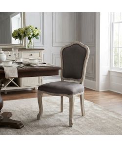 Cosma Sedia in Velluto Taupe 52x50x100 cm Senza Braccioli Legno