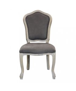 Cosma Sedia in Velluto Taupe 52x50x100 cm Senza Braccioli Legno