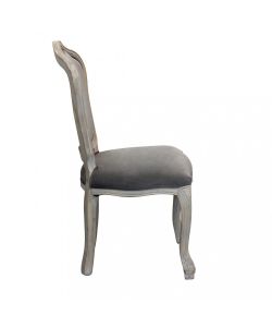 Cosma Sedia in Velluto Taupe 52x50x100 cm Senza Braccioli Legno