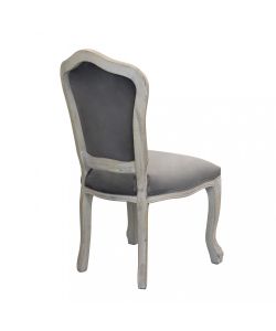 Cosma Sedia in Velluto Taupe 52x50x100 cm Senza Braccioli Legno