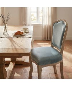 Cosma Sedia Charlene Velluto Grigio Senza Braccioli 52x50x100 h