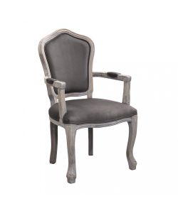 Cosma Poltrona Charlene Velluto Taupe 55x51x100 cm con Braccioli