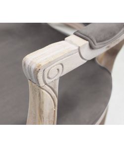 Cosma Poltrona Charlene Velluto Taupe 55x51x100 cm con Braccioli