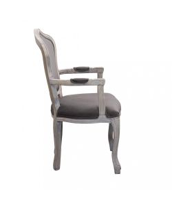 Cosma Poltrona Charlene Velluto Taupe 55x51x100 cm con Braccioli