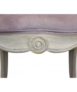 Cosma Poltrona Coreen Velluto Rosa 61x61x71 cm con Braccioli in Legno