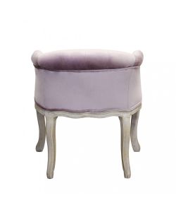 Cosma Poltrona Coreen Velluto Rosa 61x61x71 cm con Braccioli in Legno