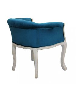 Cosma Poltrona Coreen Velluto Blu 61x61x71 cm con Braccioli