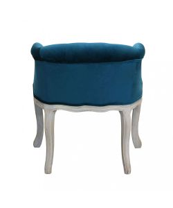 Cosma Poltrona Coreen Velluto Blu 61x61x71 cm con Braccioli