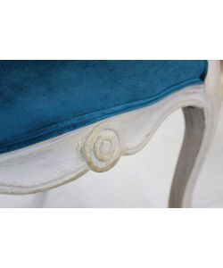 Cosma Poltrona Coreen Velluto Blu 61x61x71 cm con Braccioli