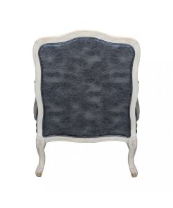 Cosma Poltrona vintage in ecopelle grigia con braccioli 64x72x92 cm