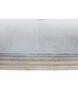 Cosma Panca Margi in Velluto Grigio 125x45x48 cm Legno Moderne