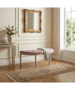 Cosma Panca Margi in Velluto Rosa 125x45x48 cm - Seduta Interna Elegante