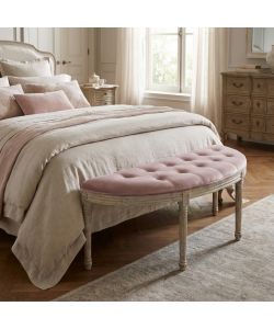 Cosma Panca Margi in Velluto Rosa 125x45x48 cm - Seduta Interna Elegante