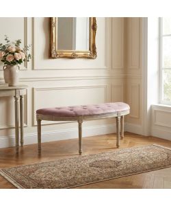 Cosma Panca Margi in Velluto Rosa 125x45x48 cm - Seduta Interna Elegante