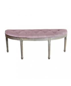 Cosma Panca Margi in Velluto Rosa 125x45x48 cm - Seduta Interna Elegante