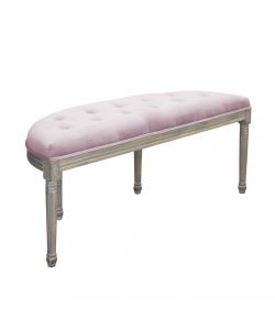 Cosma Panca Margi in Velluto Rosa 125x45x48 cm - Seduta Interna Elegante