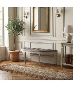 Cosma Panchina Margi in Velluto Marrone 125x45x48 cm per Interni
