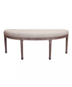 Cosma Panca Margi Beige in Tessuto 125x45x48 cm per Interni