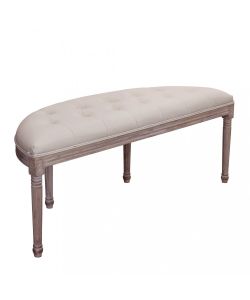 Cosma Panca Margi Beige in Tessuto 125x45x48 cm per Interni