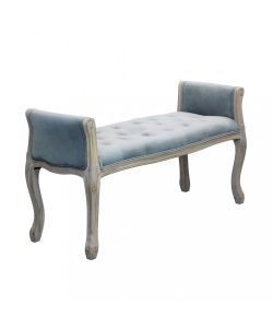 Cosma Panca Madelyn in Velluto Grigio 113x48x45/60 cm in Legno