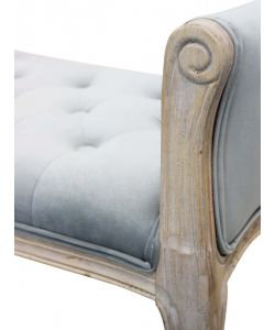 Cosma Panca Madelyn in Velluto Grigio 113x48x45/60 cm in Legno