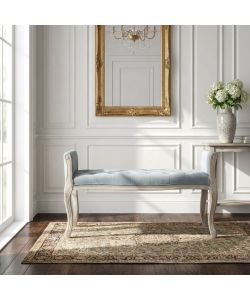 Cosma Panca Madelyn in Velluto Grigio 113x48x45/60 cm in Legno