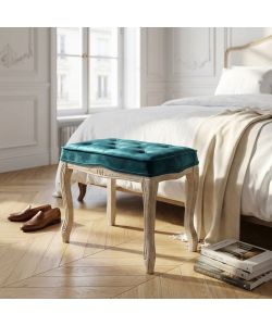 Cosma Sgabello Marly Velluto Blu 50x36x47 h in Legno Decorativo