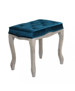 Cosma Sgabello Marly Velluto Blu 50x36x47 h in Legno Decorativo