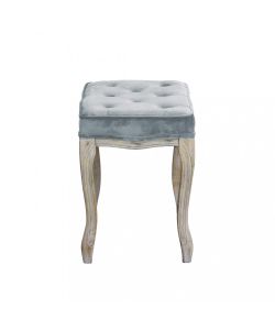 Cosma Sgabello Marly Velluto Grigio 50x36x47 cm Legno Faggio